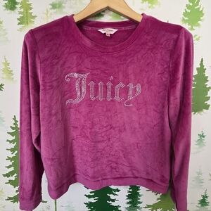 Juicy Couture Pink Velour Sleepwear Sweatshirt